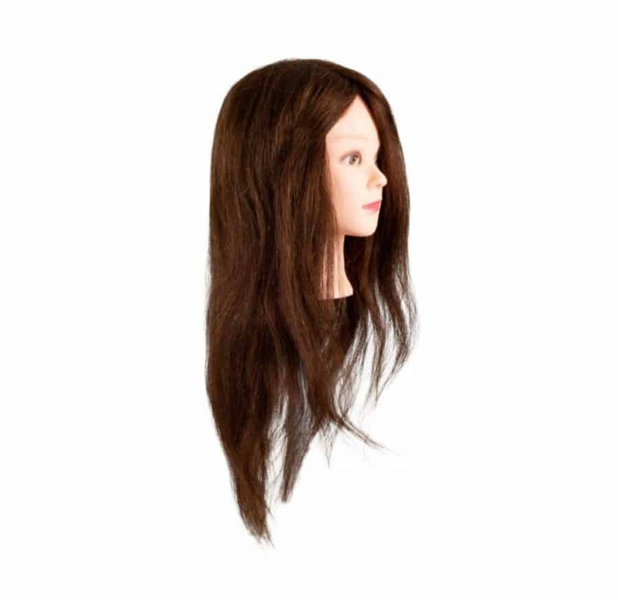 ראש בובה לאימון תסרוקות שיער 100% שיער טבעי אורך L